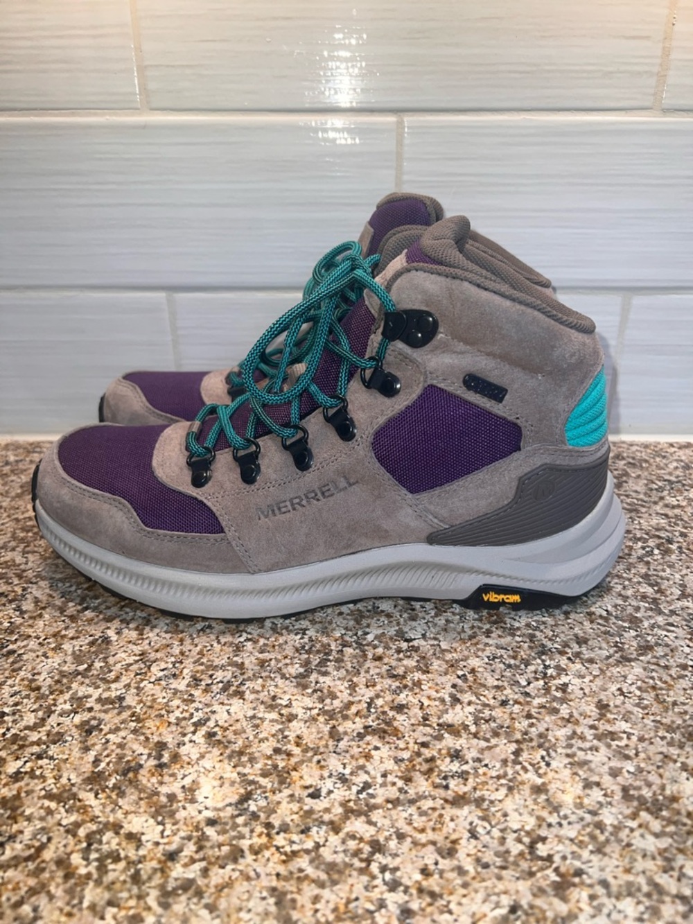Merrell Purple and Teal Women's Lace-Up Hiking Boot